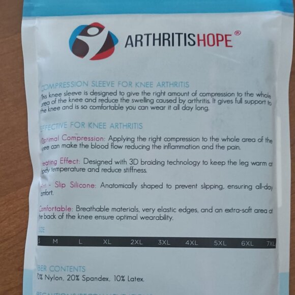 ArthritisHope Compression Sleeve for Knee Arthritis. 3XL - Picture 3 of 4